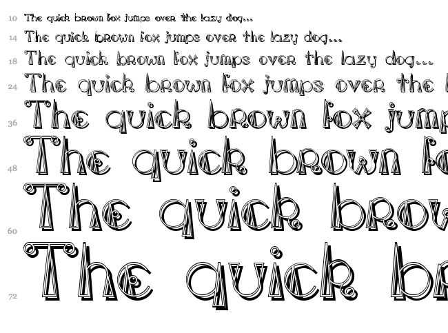 TriangleETcircle Shadow font waterfall